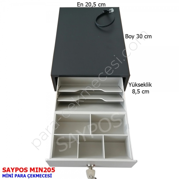 İngenico Mini Para Çekmecesi iDE280-iWE280 Yazarkasa Para Kasası 20,5x30x8,5cm
